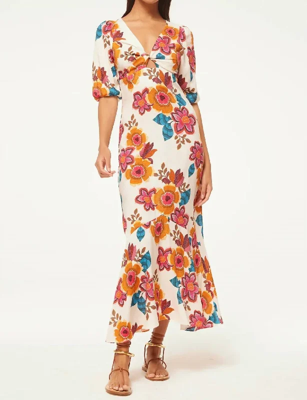 Women's One-Shoulder DressesWallis Dress In Flora Marbella