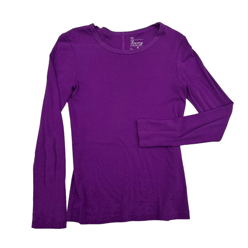 Women's Blouse with U-Shaped CollarTop Long Sleeve Basic By Gap  Size: M